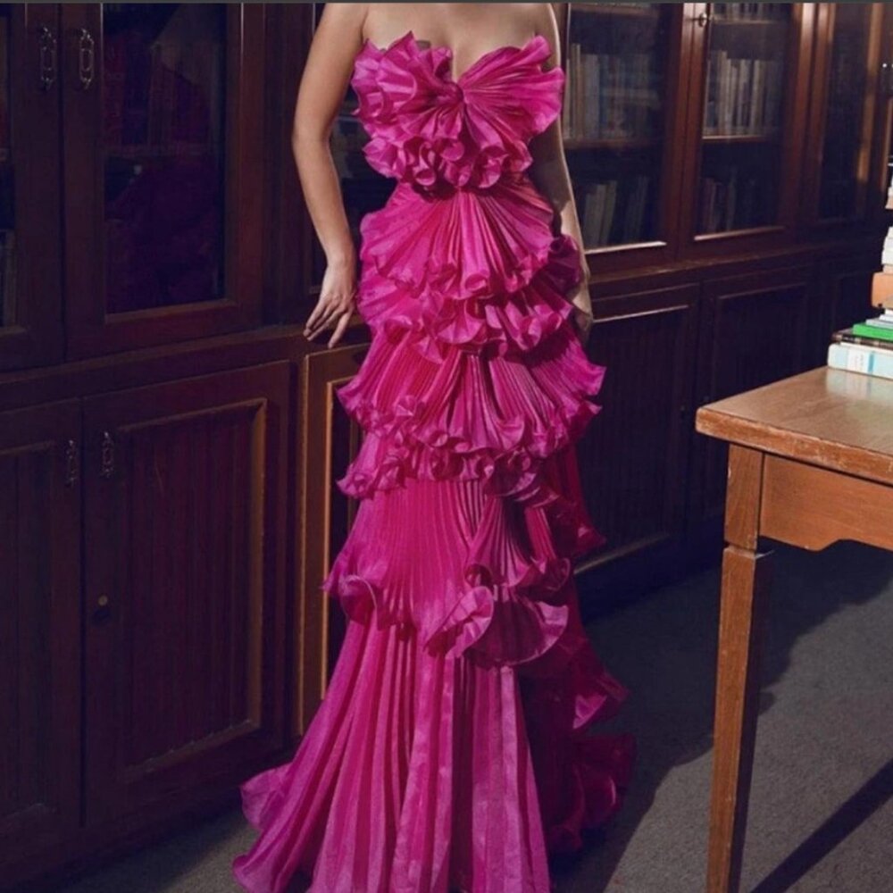 Beautiful Pink Evening Gown S4